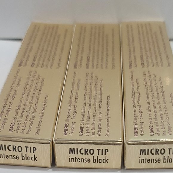 3 ✅3 x STILA Micro Tip INTENSE BLACK Stay All Day WPROOF Liquid Eye Liner ✨NIB's - Picture 4 of 13